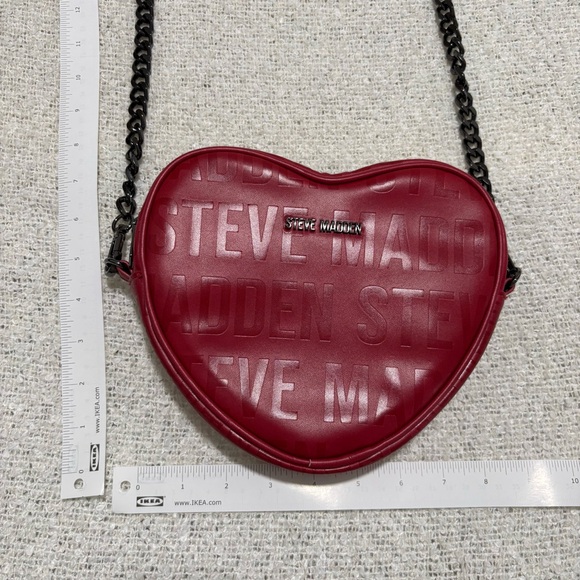 steve madden embossed red heart crossbody purse bag y2k coquette romantic girly - Picture 5 of 6